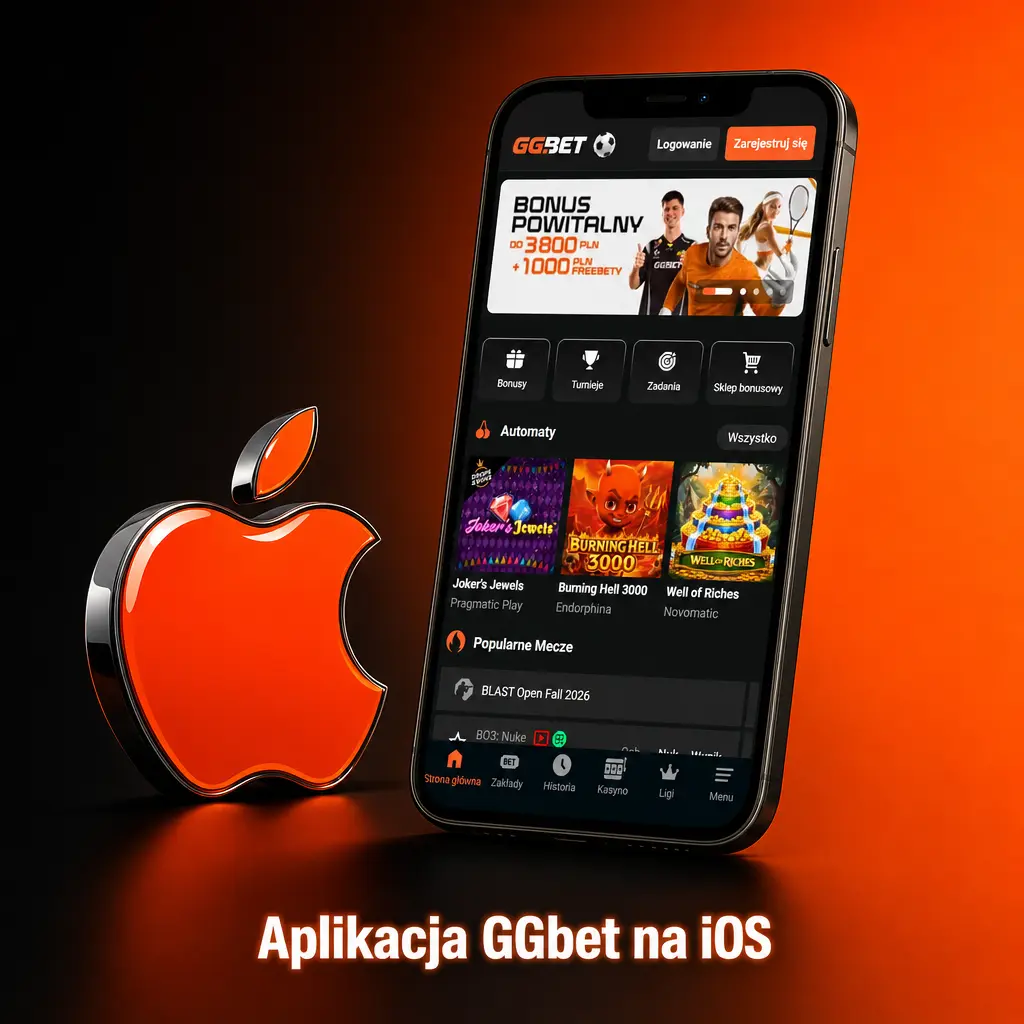 Aplikacja GGbet na iOS - zakłady sportowe i kasyno na iPhone oraz iPad, szybka instalacja i pełna funkcjonalność