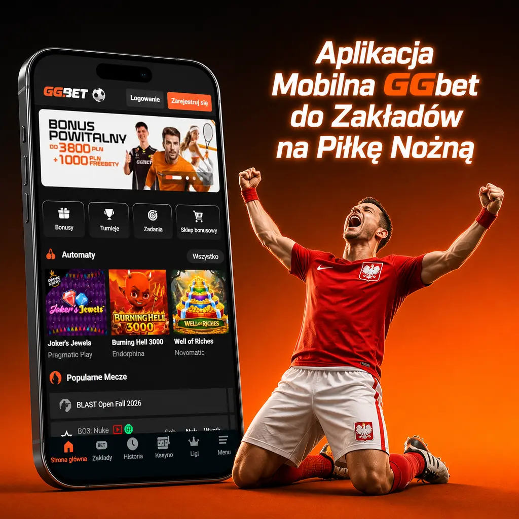 Aplikacja mobilna GGbet na Android i iOS do szybkich zakładów piłkarskich, z transmisjami live i wpłatami BLIK