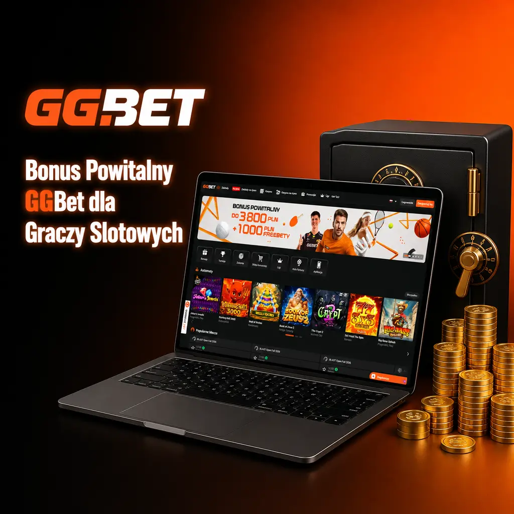 Bonus powitalny GGbet do 3800 PLN plus 1000 PLN freebetów dla nowych graczy slotowych po pierwszym depozycie