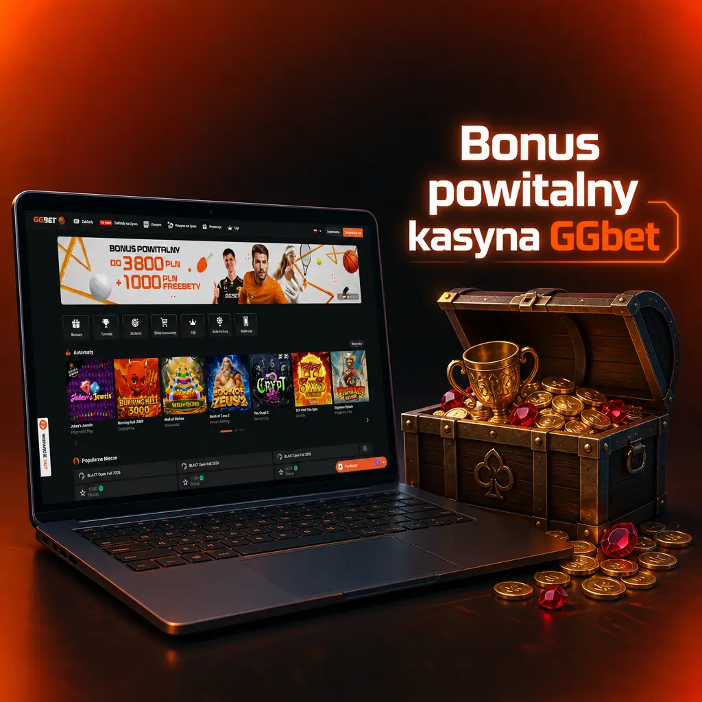 Bonus powitalny GGbet: do 3800 PLN na kasyno i 1000 PLN freebetów dla nowych graczy z Polski