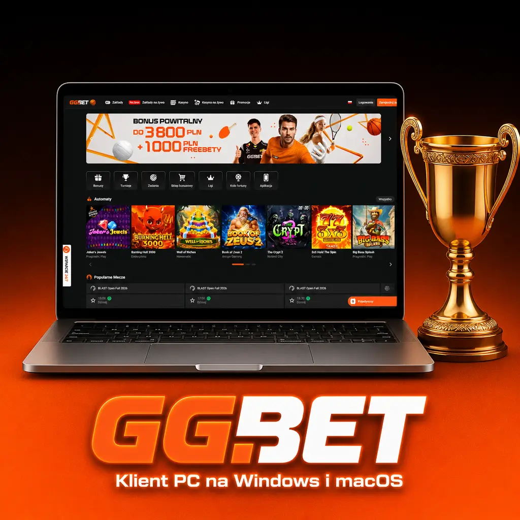 Zakłady sportowe GGbet przez przeglądarkę na Windows i macOS bez instalowania aplikacji klienckiej