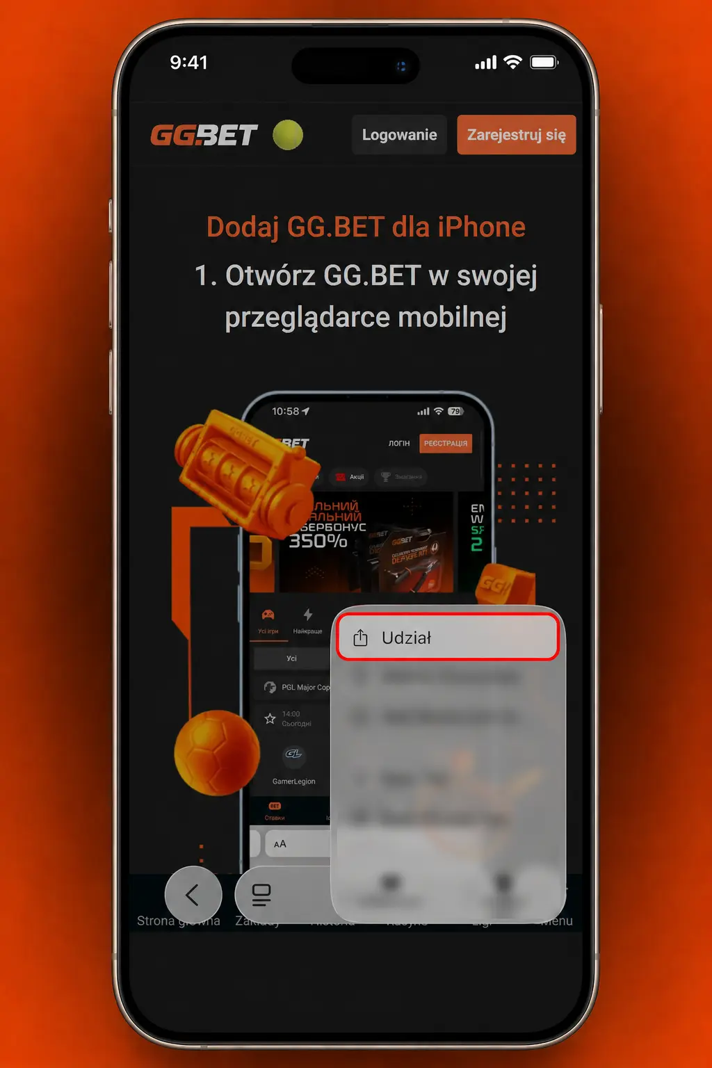 Instalacja Aviator GGbet na iOS jako aplikacja webowa PWA uruchamiana z ekranu głównego telefonu
