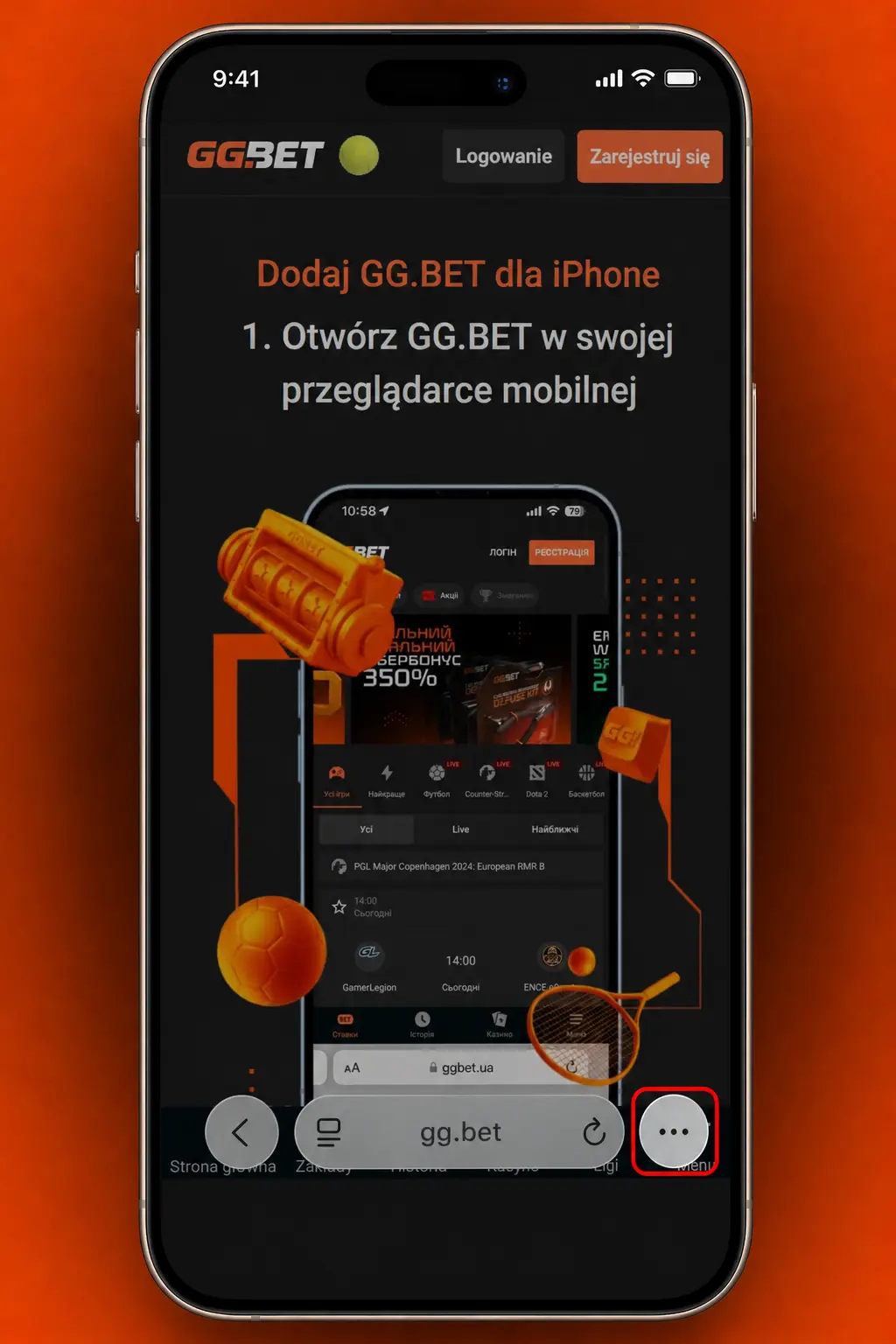 Instalacja aplikacji GGbet Aviator na iOS jako PWA z ekranu głównego telefonu