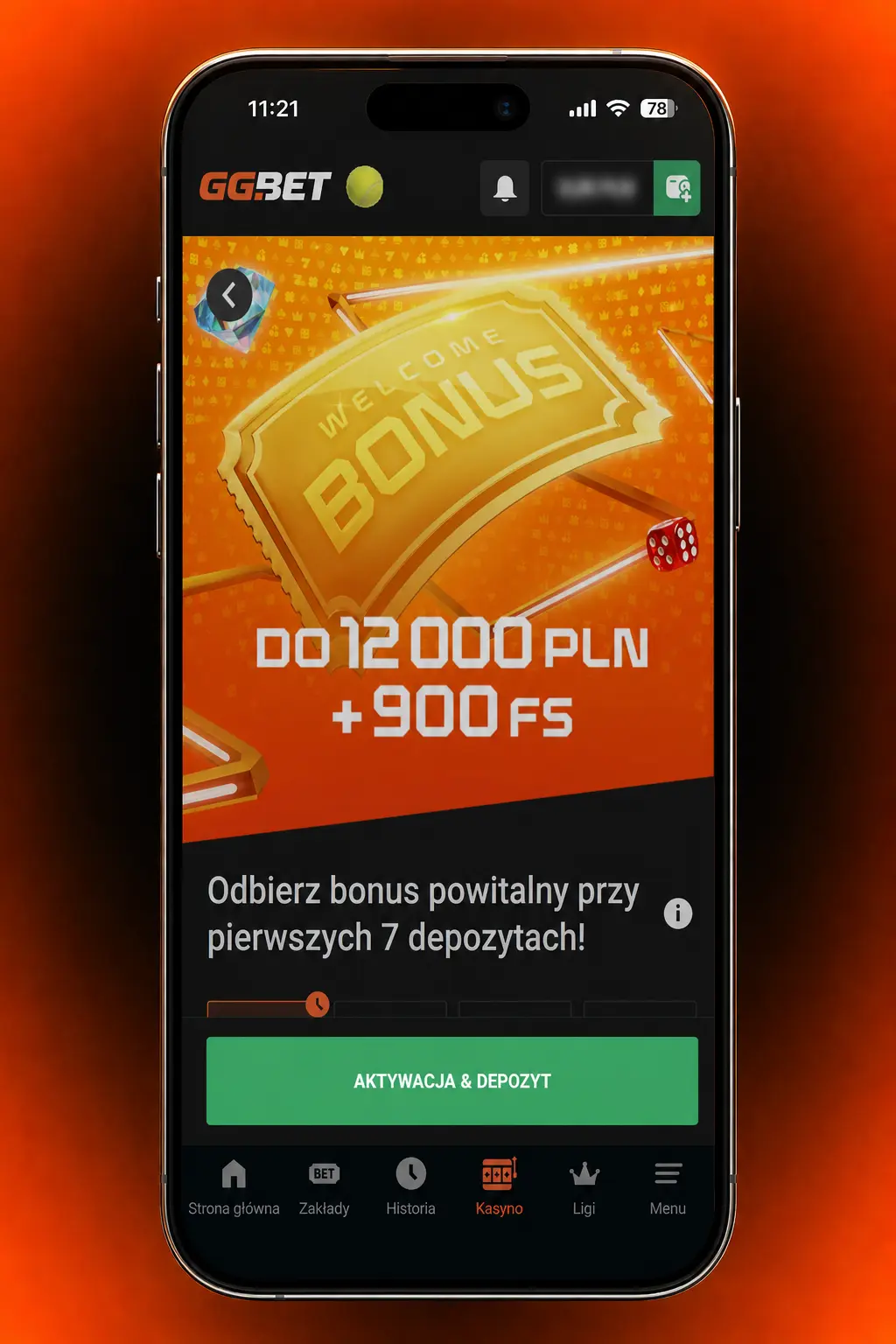 Instrukcja krok po kroku odbioru bonusu rejestracyjnego w GGbet - rejestracja, weryfikacja, wpłata i obrót środków bonusowych.