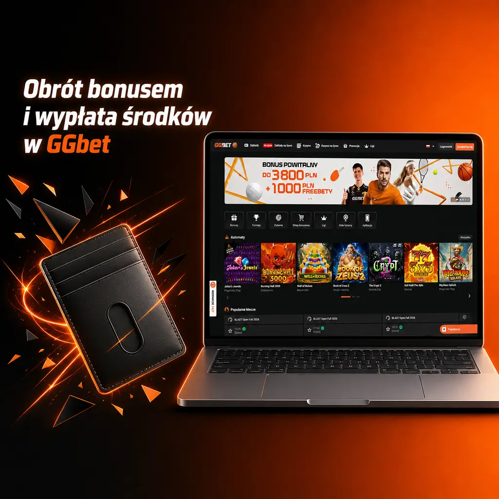 Wymóg obrotu bonusem GGbet x35 w kasynie i x5 w zakładach sportowych przed wypłatą środków
