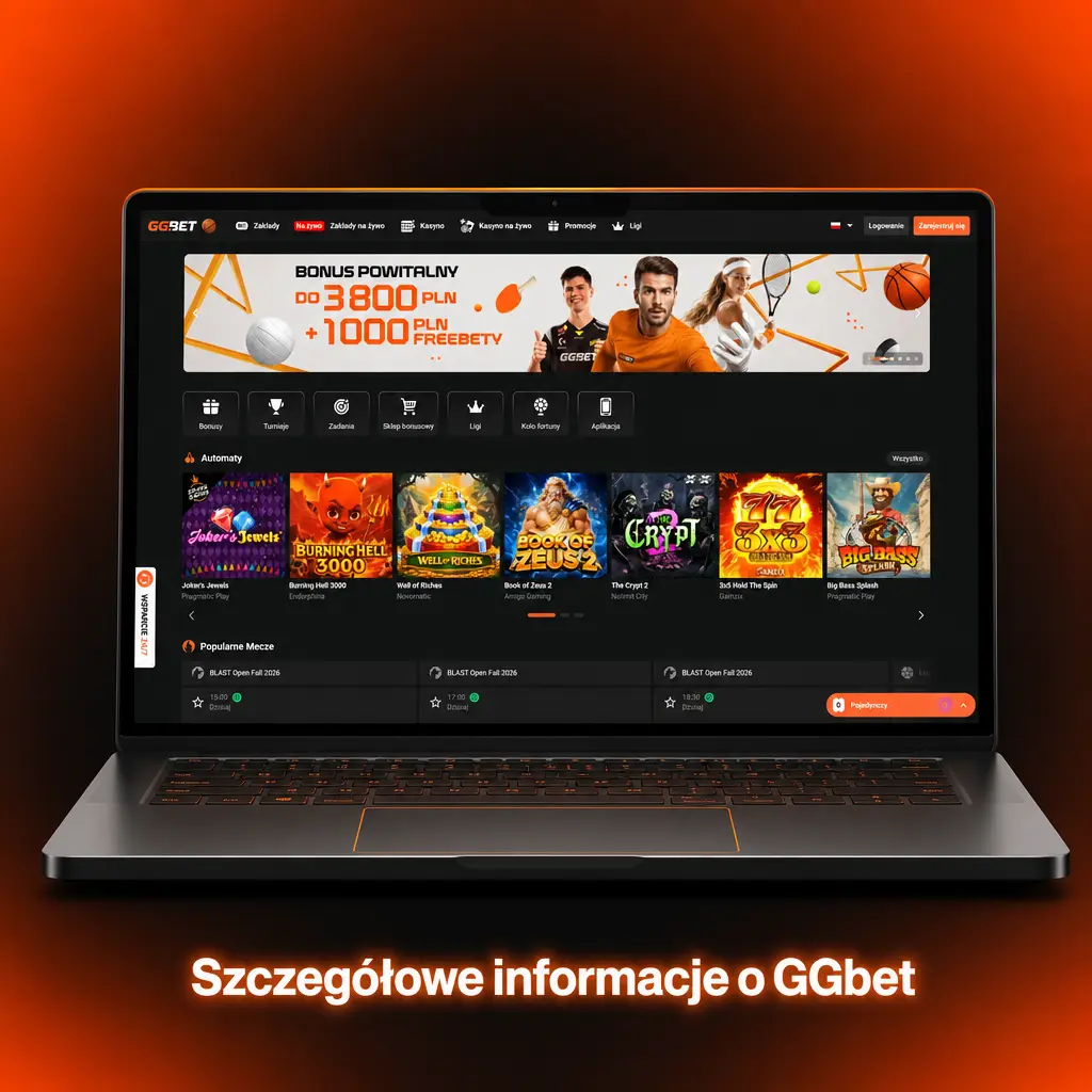 GGbet – strona bukmachera z zakładami sportowymi, esportem, kasynem oraz aplikacją mobilną na Android i iOS