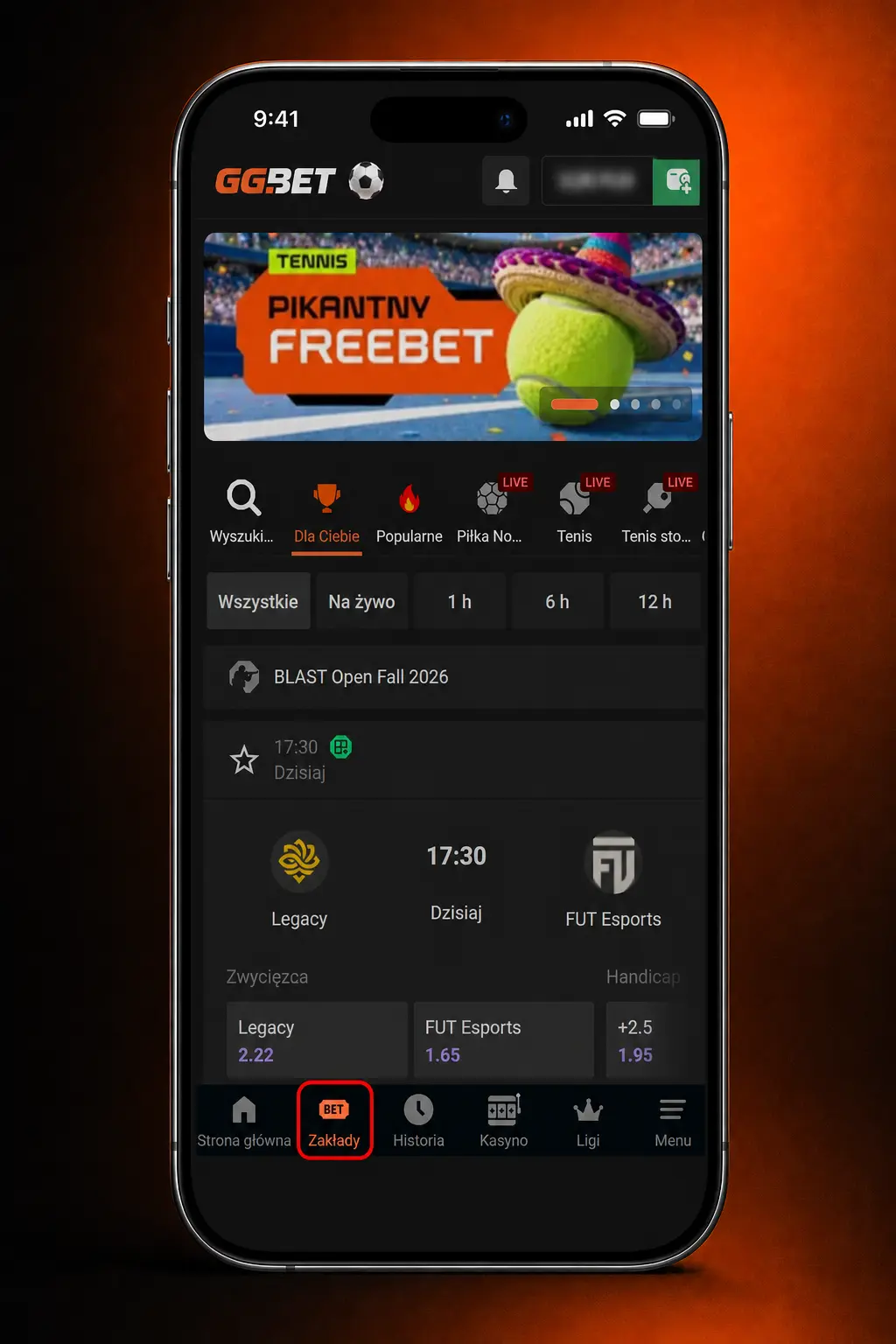 Aplikacja mobilna GGbet na Android i iOS z ofertą zakładów e-sportowych na żywo i przedmeczowych