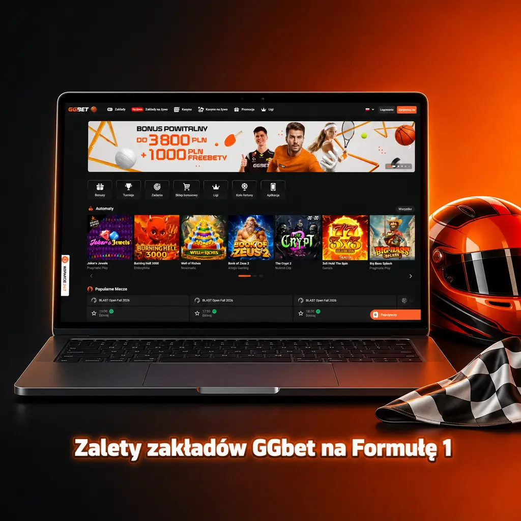 Zalety zakładów bukmacherskich GGbet na wyścigi Formuły 1 – rynki, kursy, transmisje live i aplikacja mobilna